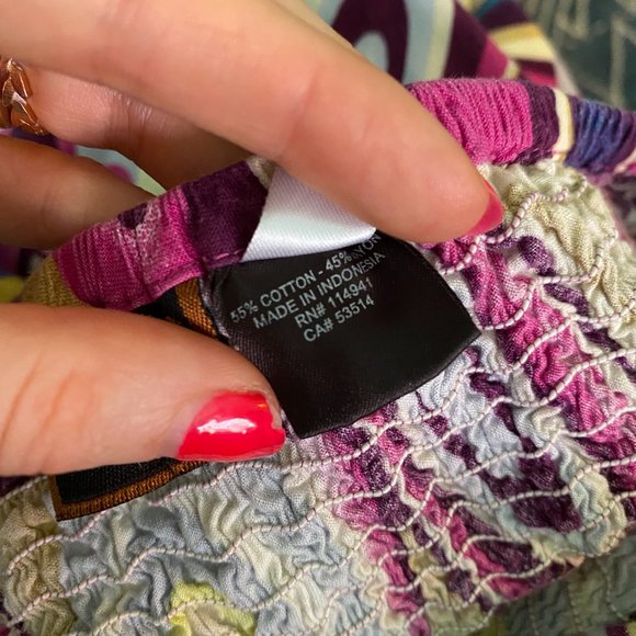 Tiki Palm Y2K Abstract Hawaiian Halter Midi Dress - Picture 7 of 8